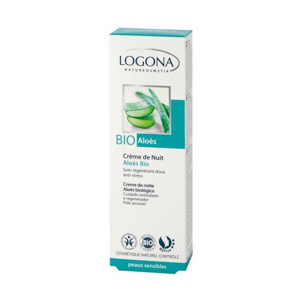 Crème de Nuit Aloès Bio - 40ml - Logona